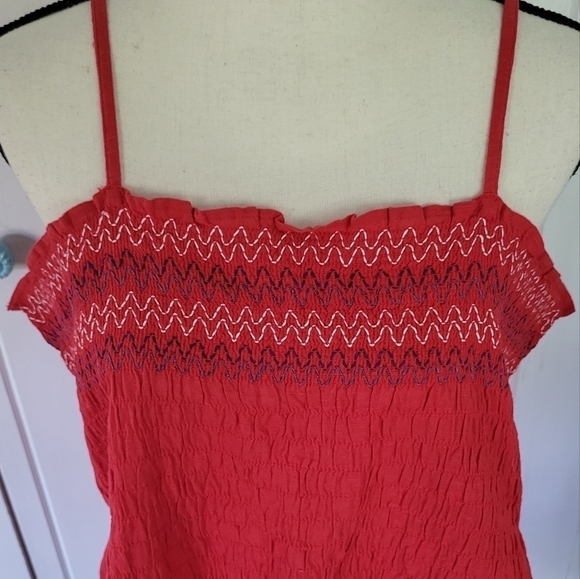 Lane Bryant Smocked Bodice Babydoll Tank Size 16 - Picture 4 of 10